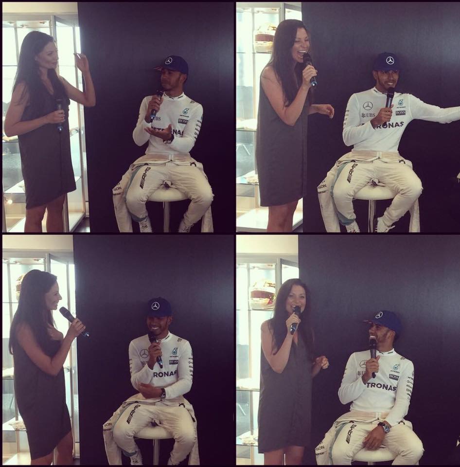 Hamilton on form, both on and off the track!